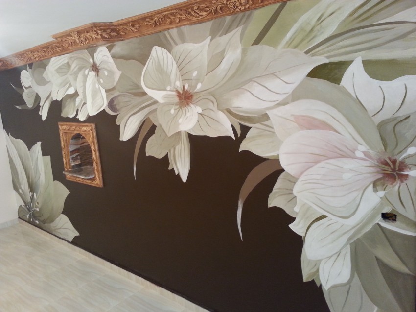 3D flowers on the wall