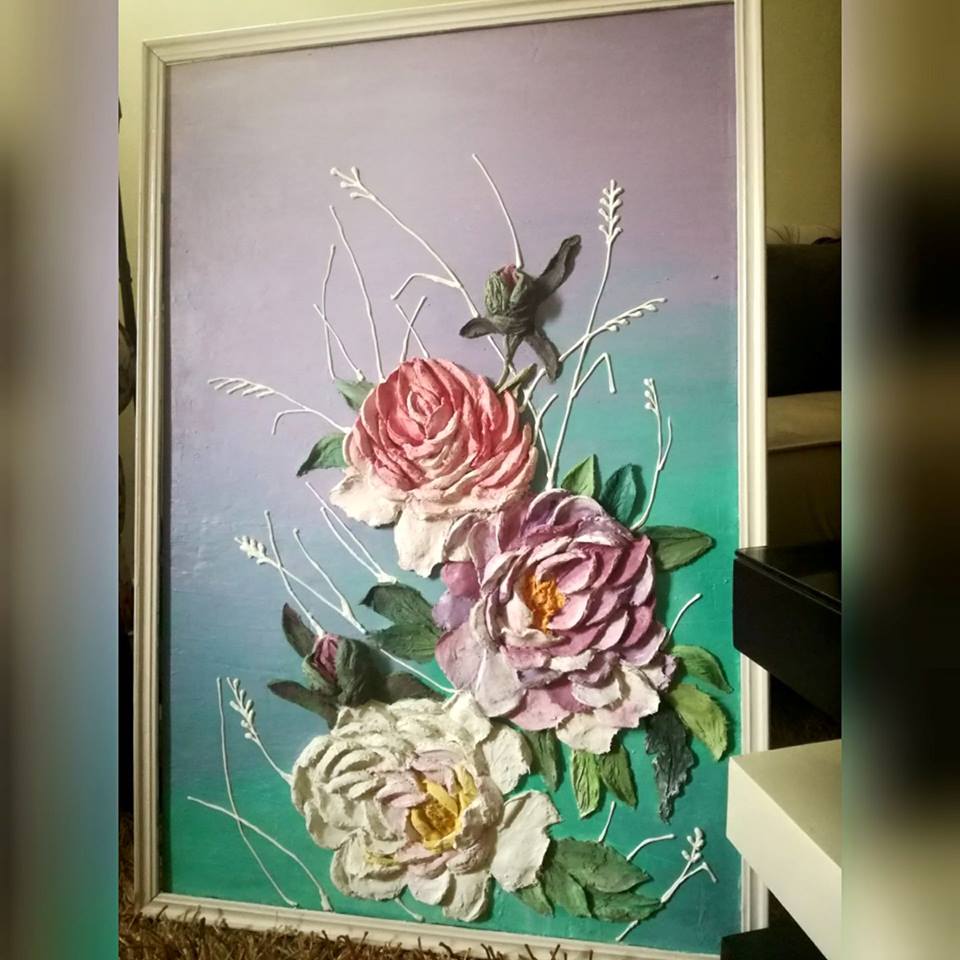 Sculpture Painting Roses
