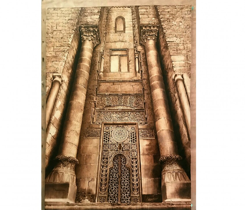 حائط من مسجد  الرفاعى بالقاهرة
