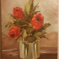 Roses in A Vase
