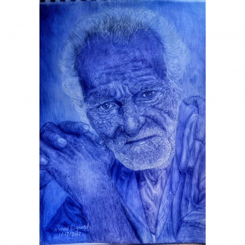The Old Man ( Ballpoint Art)