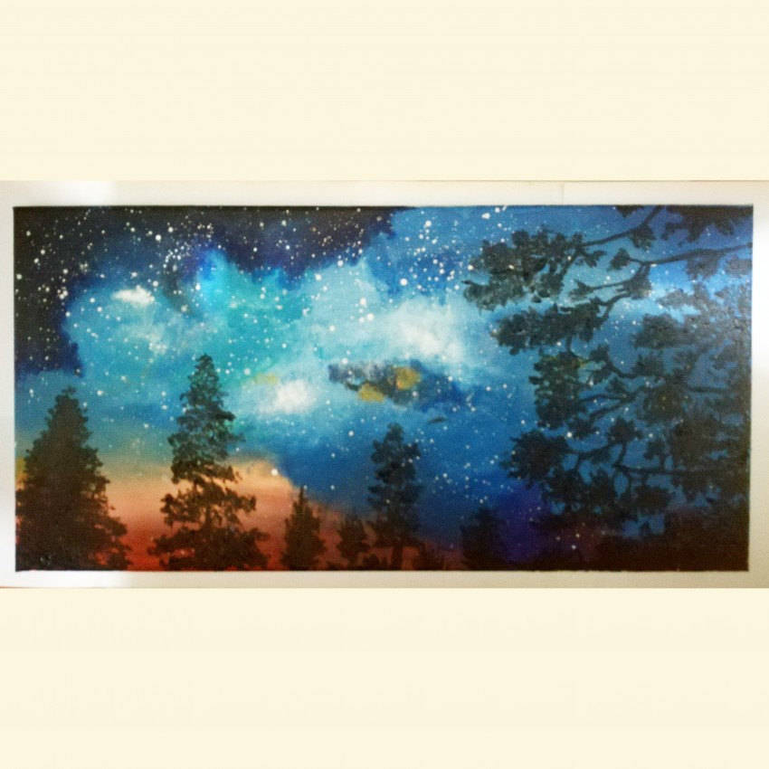 Galaxy And Trees