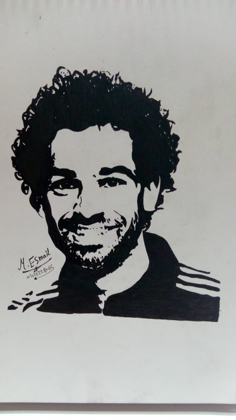 A portrait of the Egyptian player Mohamed Salah
