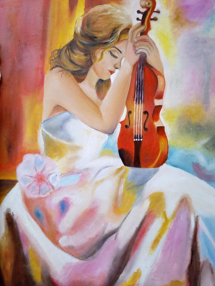 الفتاه عازفة الكمان