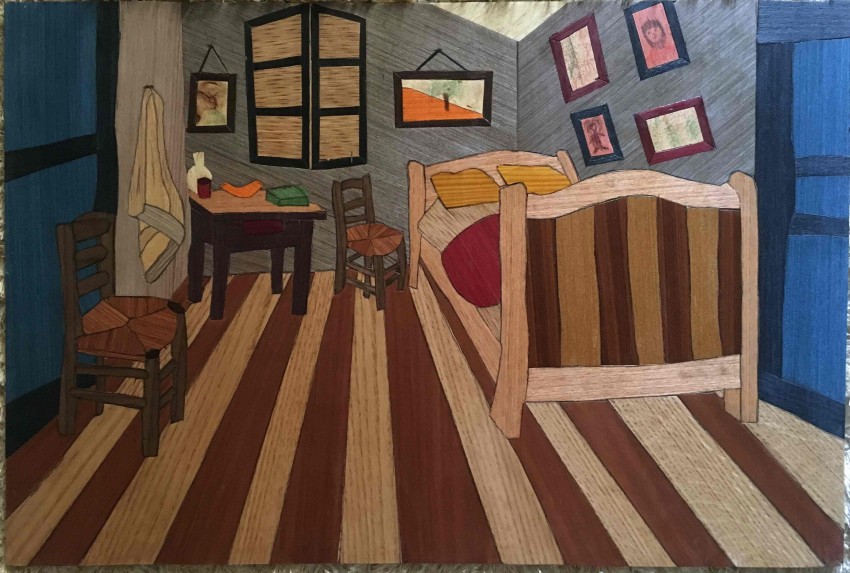 Van Gogh's Room (Marquetry Wood Veneer)