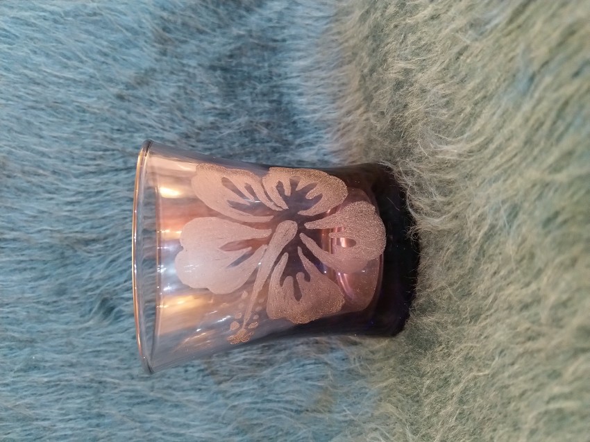 Engraved Glass Cup