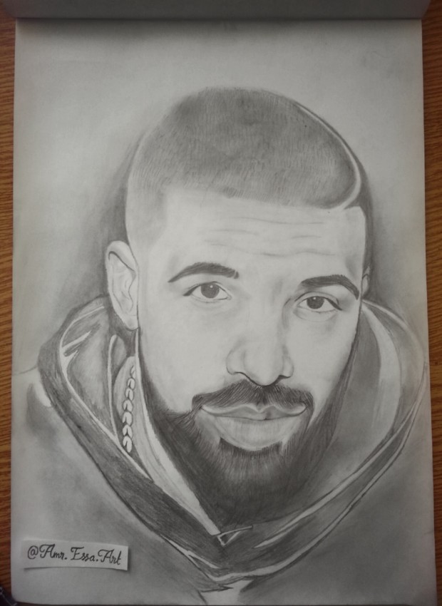 Drake portrait drawing