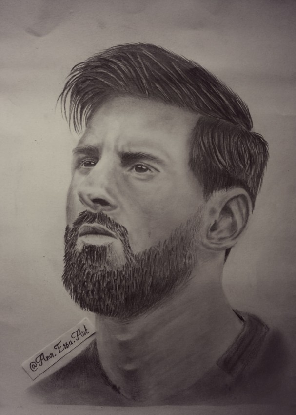 Leo Messi portrait drawing