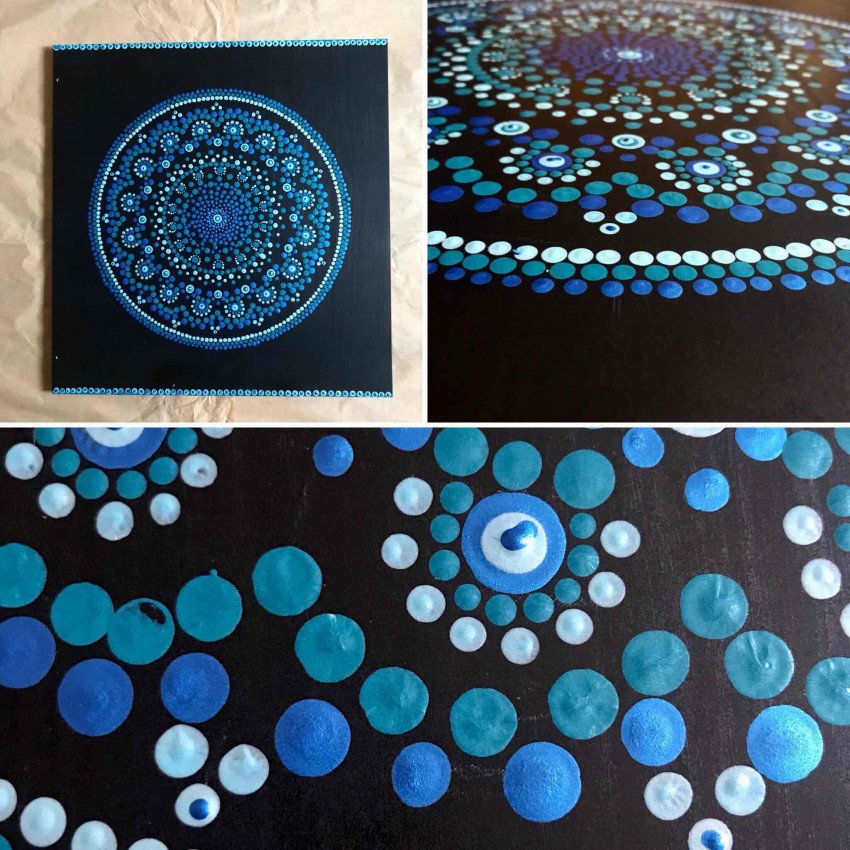 Blue Mandala Dots