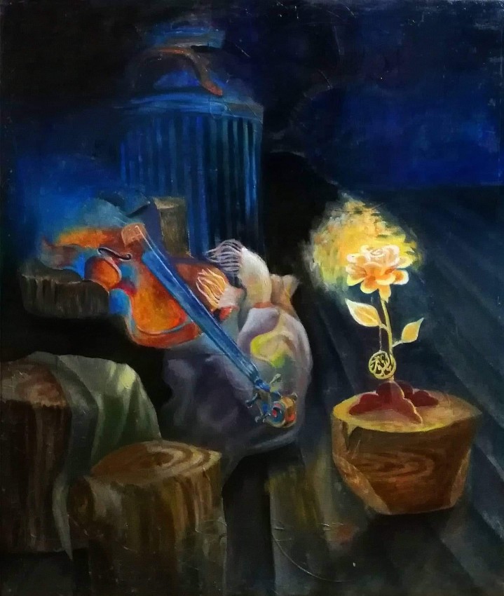 Violin In The Roses's Light