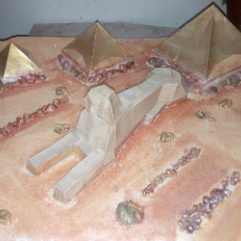 The Sphinx & Giza Pyramids (Paper Maquette)