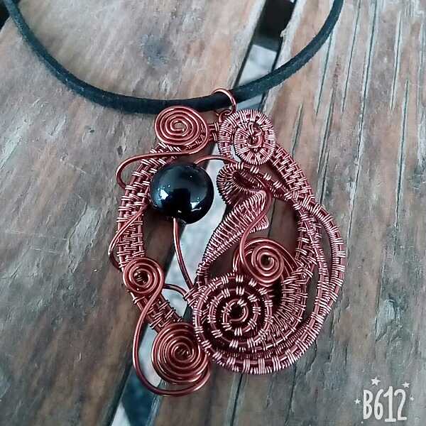 Wire Wrapped Necklace (With Copper)