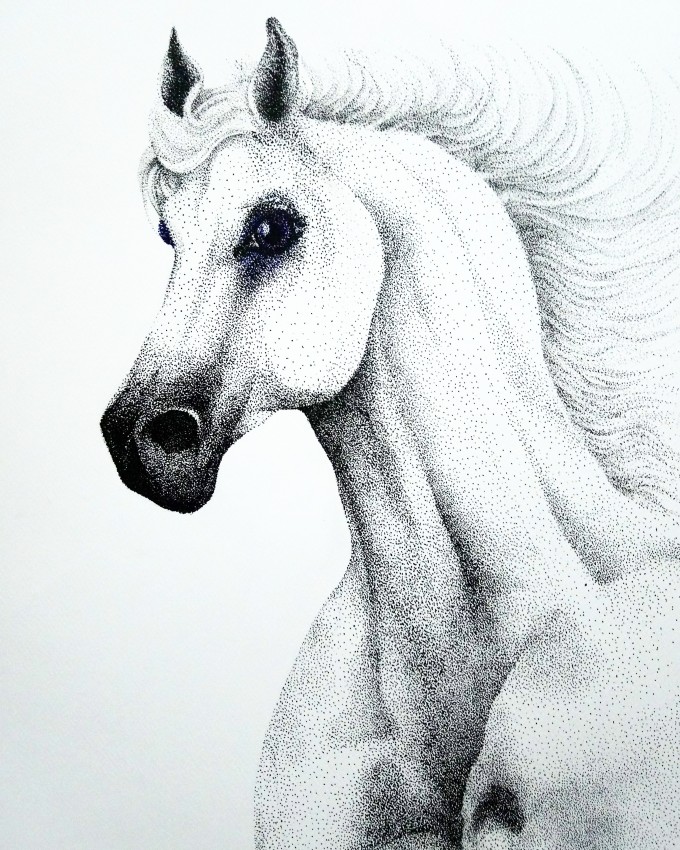 Pointillism Horse