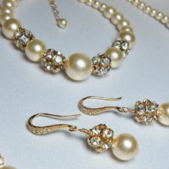 Accessories Set Artificial Pearls