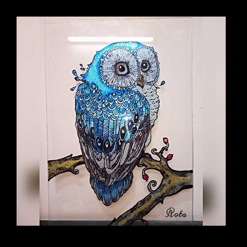 The Owl (Painting On Glass)
