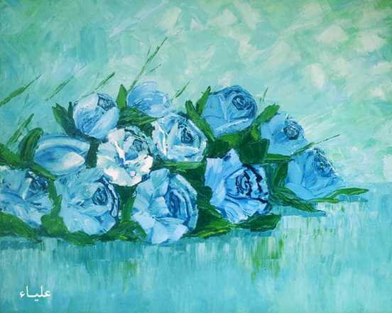 زهور زرقاء