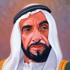 Portrait of Sheikh Zayed God bless his soul