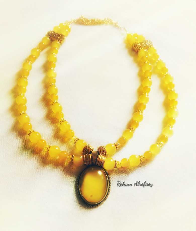 Yellow Alabaster Necklace