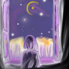 Drawing In Purple