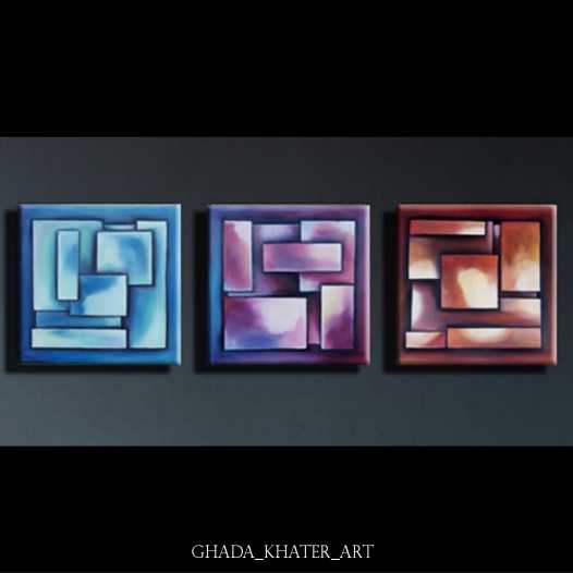 Geometric (Group Of 3 Artworks)