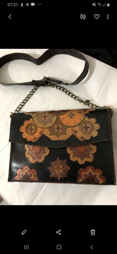 Floral Genuine Leather Bag