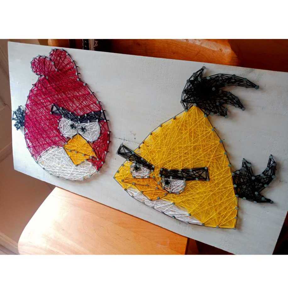 Angry Birds (String & Nails Art)