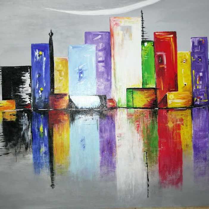 City Reflections (Abstract Art)
