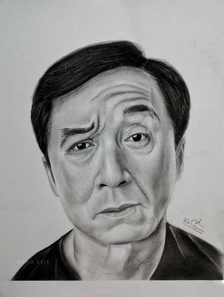 Portrait Drawing Of Jackie Chan  Steemit