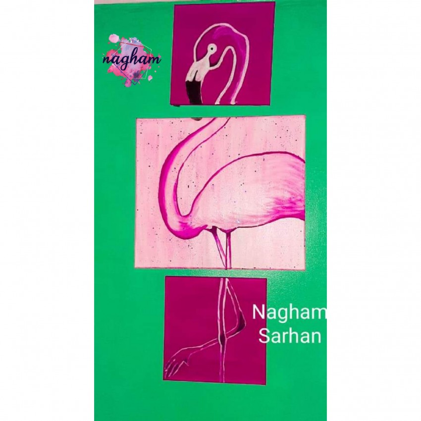 Flamingo (3 Paintings)