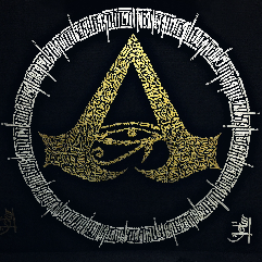 لوجو لعبة Assassin's Creed بالخط العربي