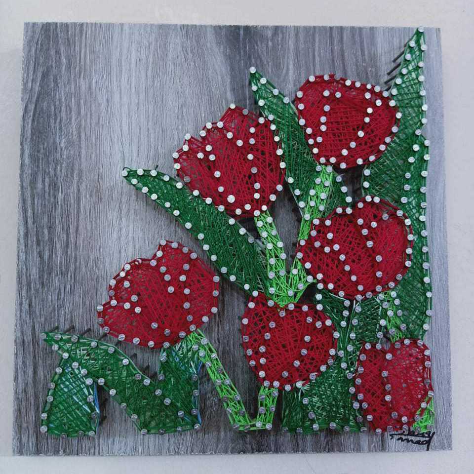(زهور التيوليب (فن الخيط
