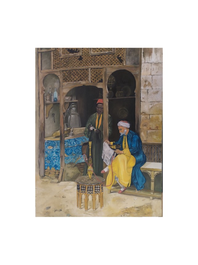 A Cafe In Cairo  (Orientalists' Paintings)