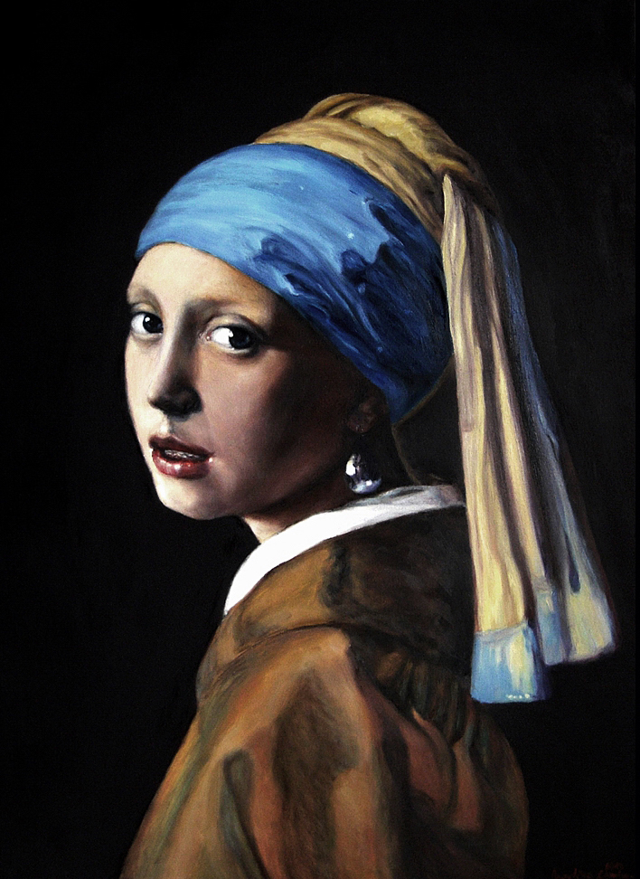 The Girl with A Pearl Earring (Johannes Vermeer copy)