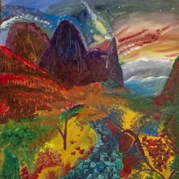 لوحة تعبر عن الجبل