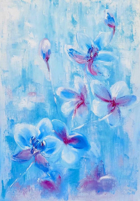 زهور الأوركيد الزرقاء