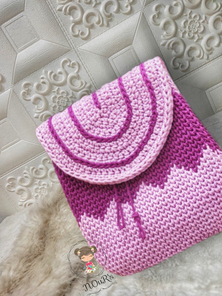 Crochet Bag With Macrame Thread
