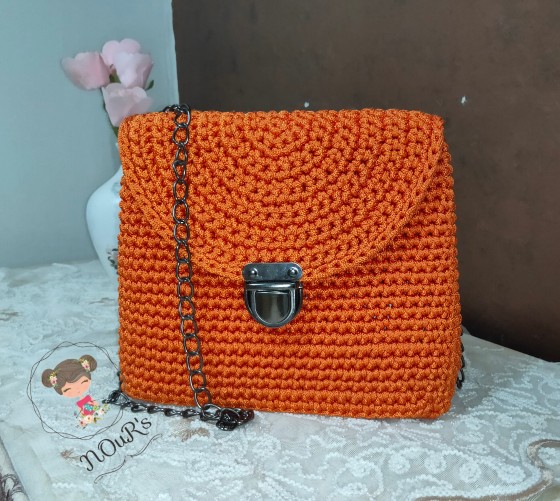 Crochet Bag With Chain Thread
