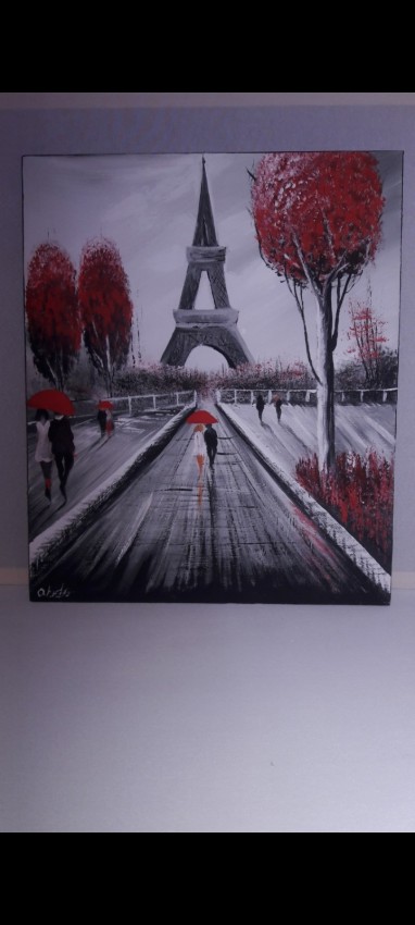 Paris Rain (Using Palette Knife)