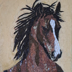 The Galloping Horse (Mosaic & Acrylic)