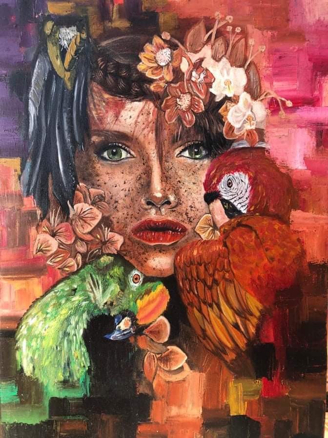Feathers, Flowers, Women & Budgie Lovers