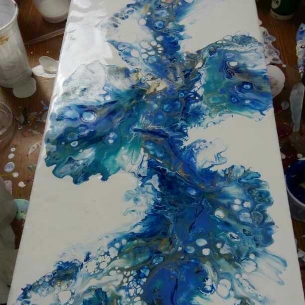 Blue Smoke 1 (Acrylic Pouring)