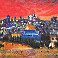 Jerusalem Modern View At Sunset
