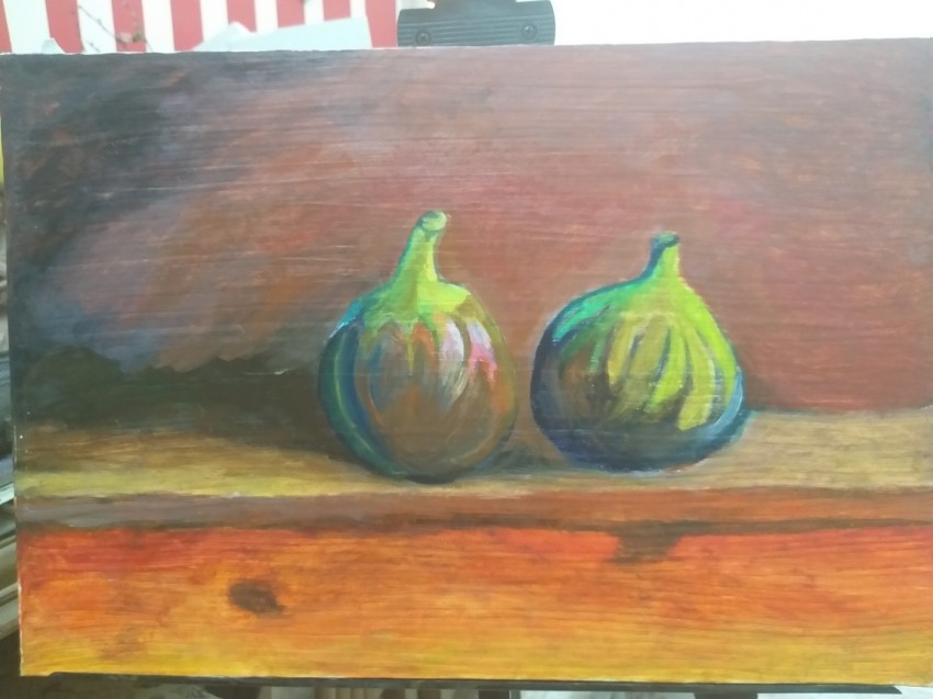 Fig Fruits Oil Painting