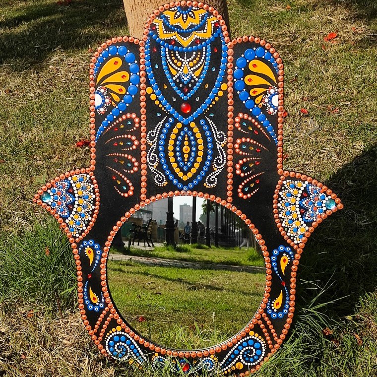 Hamsa Mirror (Dotting Art)