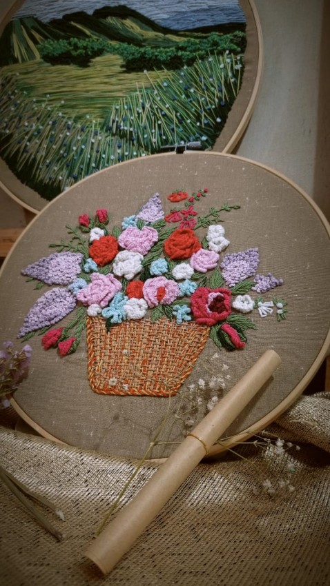 Embroidered Flowers Hoop 2