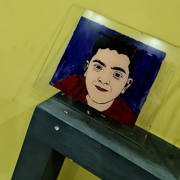 Portrait (Painting On Glass)