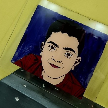 Portrait (Painting On Glass)