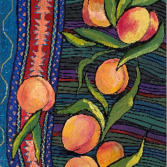Peaches On Arabic Carpet
