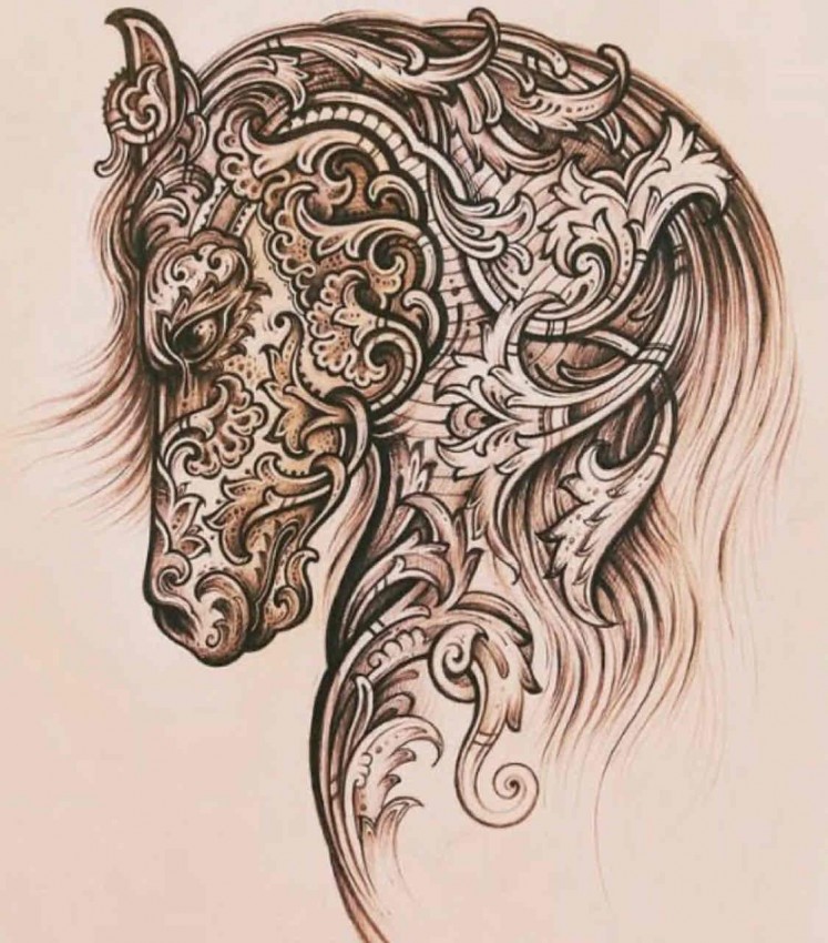 Decorative Horse Drawing